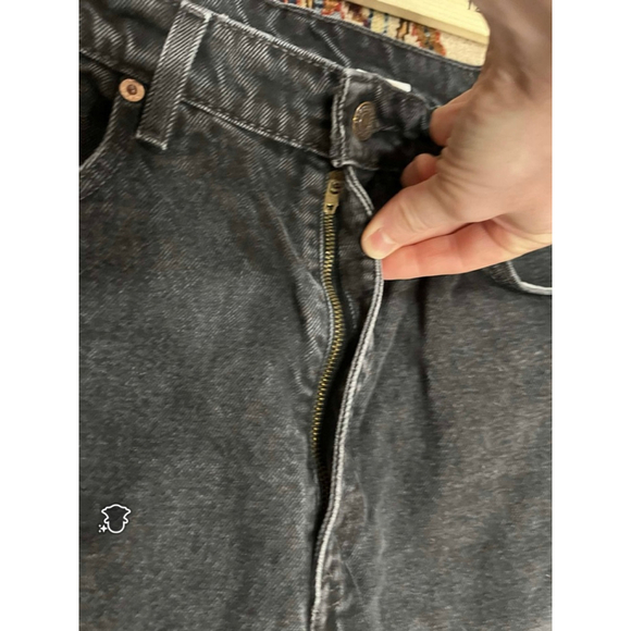 Vintage Levis 550 Black Faded Relaxed Fit Denim Jeans Size 38x30 - Picture 9 of 11